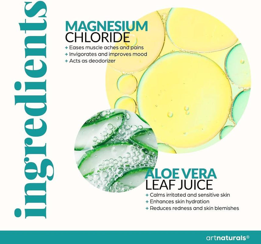 Revitalize Your Body with Artnaturals Magnesium Oil Spray & Body Massage Lotion Set - Ultimate Relief for Feet & Sleep, Extra Strength for Muscle Health & Relaxation